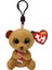 Ty Bella - Brown Bear W/candy Cane Peluş Anahtarlık 2