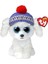 Ty Beanie Boos Bereli Beyaz Peluş Köpek Sleighbell 18 cm 1