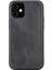 Apple iPhone 12 Mini Uyumlu Deri Arka Kapak Rock Rst1 Siyah 1