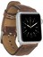 Apple Watch Uyumlu Deri Kordon 38-40-41MM G2 Kahverengi 5