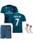 2018 Turkuaz-Mavi Cristiano Ronaldo Çocuk Forması Şort Çorap Bileklik 4'lü Set 1
