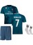 2018 Turkuaz-Mavi Cristiano Ronaldo Çocuk Forması Şort Çorap Bileklik 4'lü Set 3