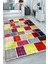 Kaymaz Tabanlı Halı Makinede Yıkanabilir Kilim Desenli Dot Tabanlı Mutfak Halısı 8001A 1