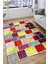 Kaymaz Tabanlı Halı Makinede Yıkanabilir Kilim Desenli Dot Tabanlı Mutfak Halısı 8001A 2