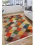 Kaymaz Tabanlı Halı Makinede Yıkanabilir Kilim Desenli Dot Tabanlı Mutfak Halısı 8001A 1