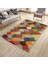 Kaymaz Tabanlı Halı Makinede Yıkanabilir Kilim Desenli Dot Tabanlı Mutfak Halısı 8001A 2