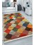 Kaymaz Tabanlı Halı Makinede Yıkanabilir Kilim Desenli Dot Tabanlı Mutfak Halısı 8001A 3