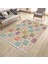 Kaymaz Tabanlı Halı Makinede Yıkanabilir Kilim Desenli Dot Tabanlı Mutfak Halısı 8001A 3