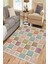 Kaymaz Tabanlı Halı Makinede Yıkanabilir Kilim Desenli Dot Tabanlı Mutfak Halısı 8001A 4