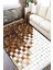 Kaymaz Tabanlı Halı Makinede Yıkanabilir Kilim Desenli Dot Tabanlı Mutfak Halısı 8001A 4