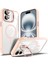 Iphone 11 Kılıf Standlı Mika Magsafe Hassas Butonlu Metal Tuşlu + Kamera Lens Camı Hediyeli Set 1