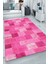 Kaymaz Tabanlı Halı Makinede Yıkanabilir Kilim Desenli Dot Tabanlı Mutfak Halısı 8001A 3
