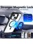 Iphone 15 Kılıf Standlı Mika Magsafe Hassas Butonlu Metal Tuşlu Kapak + Kamera Lens Camı Hediyeli Set 6