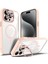 Iphone 15 Pro Kılıf Standlı Mika Magsafe Hassas Butonlu Metal Tuşlu + Kamera Lens Camı Hediyeli Set 1