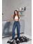 Arkadan Tokalı Jeans Pantolon 1