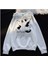 3 Iplik Şardonlu Oversize Compact Peluş Baskılı Sweat Beyaz 1