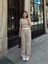 Crop Pantolon Biyeli Takım Bej 1