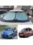 Ford Fiesta 2013 - 2017 Için Uyumlu Titanyum Gümüş Oto Güneşlik 142 x 90 cm 1