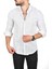Slim Fit %100 Pamuk Keten Gömlek Dar Kesim Dokulu Keten Gömlek 2501301 5