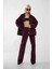 Plum Renkli Kourt Oversized Ceket - Rahat Fit ve Şık Detaylar 4