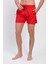 Erkek Kırmızı Deniz Şortu Fermuarlı Cepli 12018 3