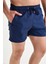 Erkek Lacivert Deniz Şortu Fermuarlı Cepli 12018 4