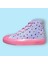 Mor Pembe Taban Boncuk Tasarım Detay Keten Bağcıklı Çocuk Spor Ayakkabı Sneaker 1