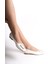 Sophıe Bağcıksız Ortopedik Rahat Taban Toka Detaylı Kadın Babet Ayakkabı Kt Beyaz 4