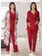 Dvina Effortt Lohusa Sabahlıklı Pijama Takımı Fuşya - 8094 1