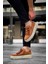 J-X502 Bağcıklı Ortopedik Taban Günlük Süet Erkek Spor Sneaker Ayakkabı Bt Taba 4