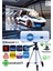 Taşınabilir 1080P Projeksiyon Cihazı, Bluetooth, Wi-Fi, Android 11, Tripod, Beyaz 1