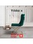 Yıldız X 2’li Sandalye Seti — Metal Ayaklı, Yeşil Kumaş 4