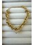 Zirkon Taşlı Yıldız Motif Kadın Bileklik 20 cm Paslanmaz Bileklik Gold 1