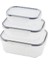 3pcs Quick Sızdırmaz Saklama Kabı Seti Şeffaf Kap - Buğulu-Contalı Kapak 500-1000-1700ML (5232) 1