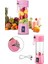 Taşınabilir Şarjlı El Blenderi, Shaker ve Smoothie Hazırlama Aleti, 6 Bıçaklı, Pembe 1