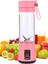 Taşınabilir Şarjlı El Blenderi, Shaker ve Smoothie Hazırlama Aleti, 6 Bıçaklı, Pembe 4