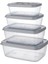 Pratik ve Sağlıklı 4'lü Saklama Kabı Seti, Bulaşık Makinesinde Yıkanabilir 3