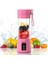 Taşınabilir El Blenderi, USB Şarjlı, 380 Ml, Pembe, Hafif ve Pratik Kullanım 2