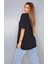 Beyaz ve Siyah Basic 2'li Oversize Baskısız T-Shirt 4