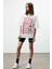 Büyük Beden Addıct Style Baskılı Beyaz Oversize T-Shirt 4