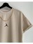Büyük Beden His Airness Baskılı Oversize Pamuk T-Shirt 2