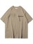 Büyük Beden Essentials Küçük Baskılı Pamuk Oversize Bisiklet Yaka T-Shirt 1