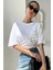Yaz Sıcak ve Eğlenceli Baskılı Beyaz Bisiklet Yaka Oversize T-Shirt 5