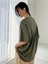 Baskılı Haki Oversize T-Shirt 2
