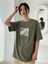 Baskılı Haki Oversize T-Shirt 3