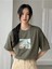 Baskılı Haki Oversize T-Shirt 4