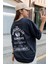 Unisex Lacivert Mountain Sunday Baskılı Bisiklet Yaka Oversize T-Shirt 1