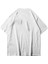Büyük Beden Hayalet Yüz(Kalp) Baskılı Pamuk Oversize Bisiklet Yaka T-Shirt 2