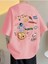 Unisex The Galaxy Gezegen Baskılı Oversize Bisiklet Yaka Tshirt 1