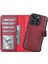 Mulvxurg URG02 Apple Iphone 14 Pro Uyumlu Deri Cüzdanlı Kılıf Mwwn V4EF Kırmızı (Mulvix) 1